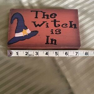 Halloween Witch Sign Decor